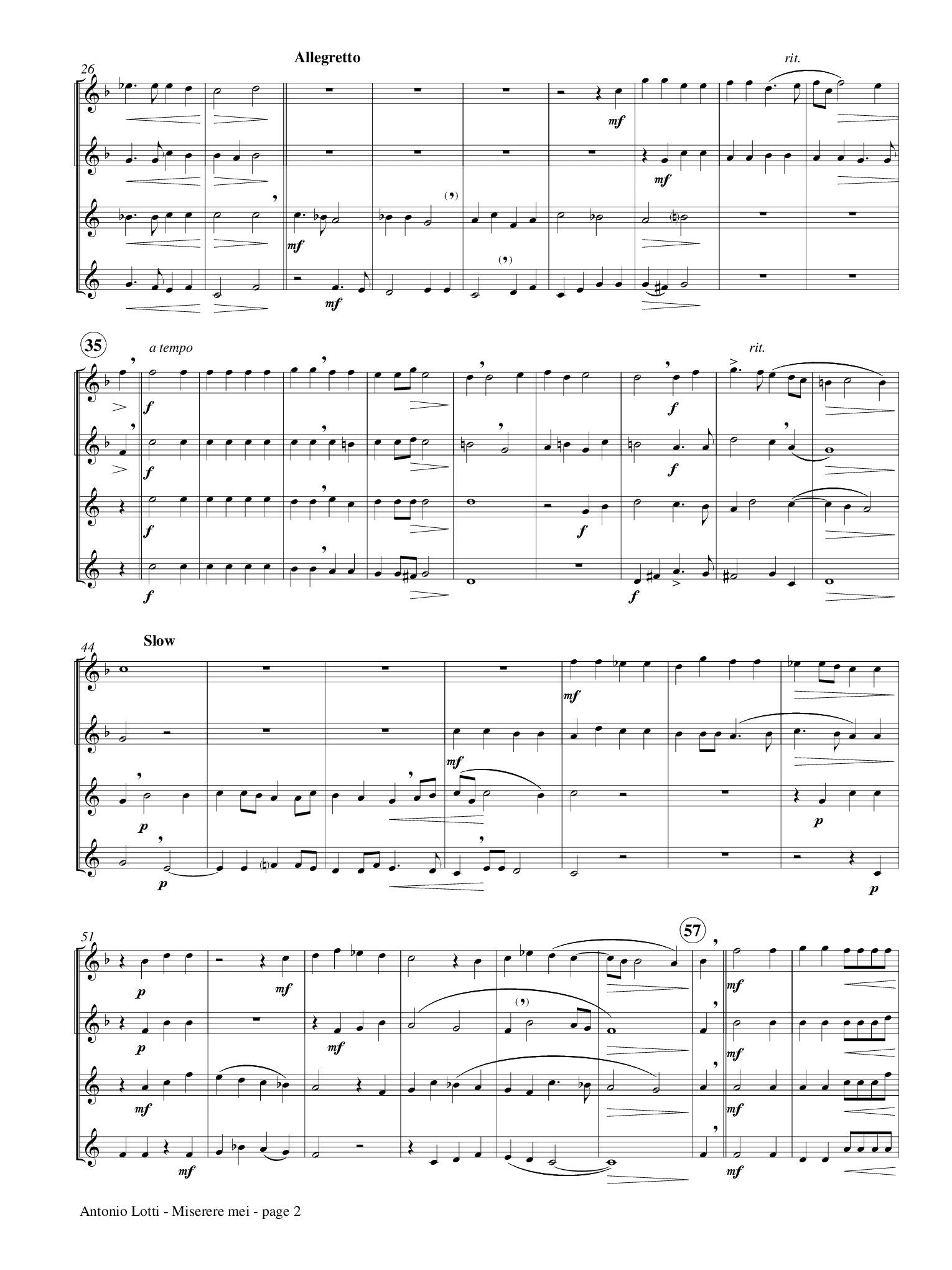 Lotti, A :: Miserere Mei