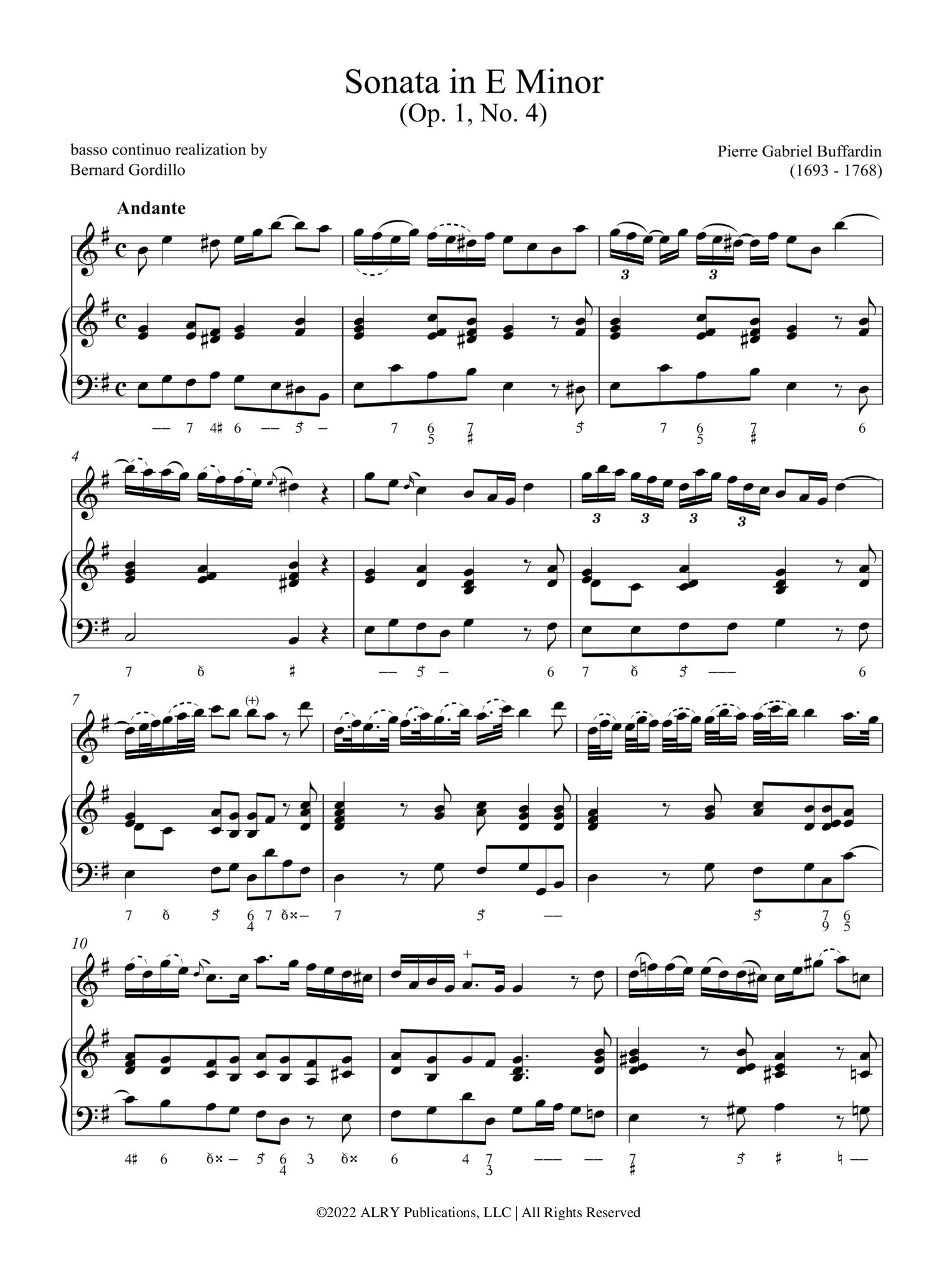 Buffardin, PG :: 3 Sonatas from Op. 1