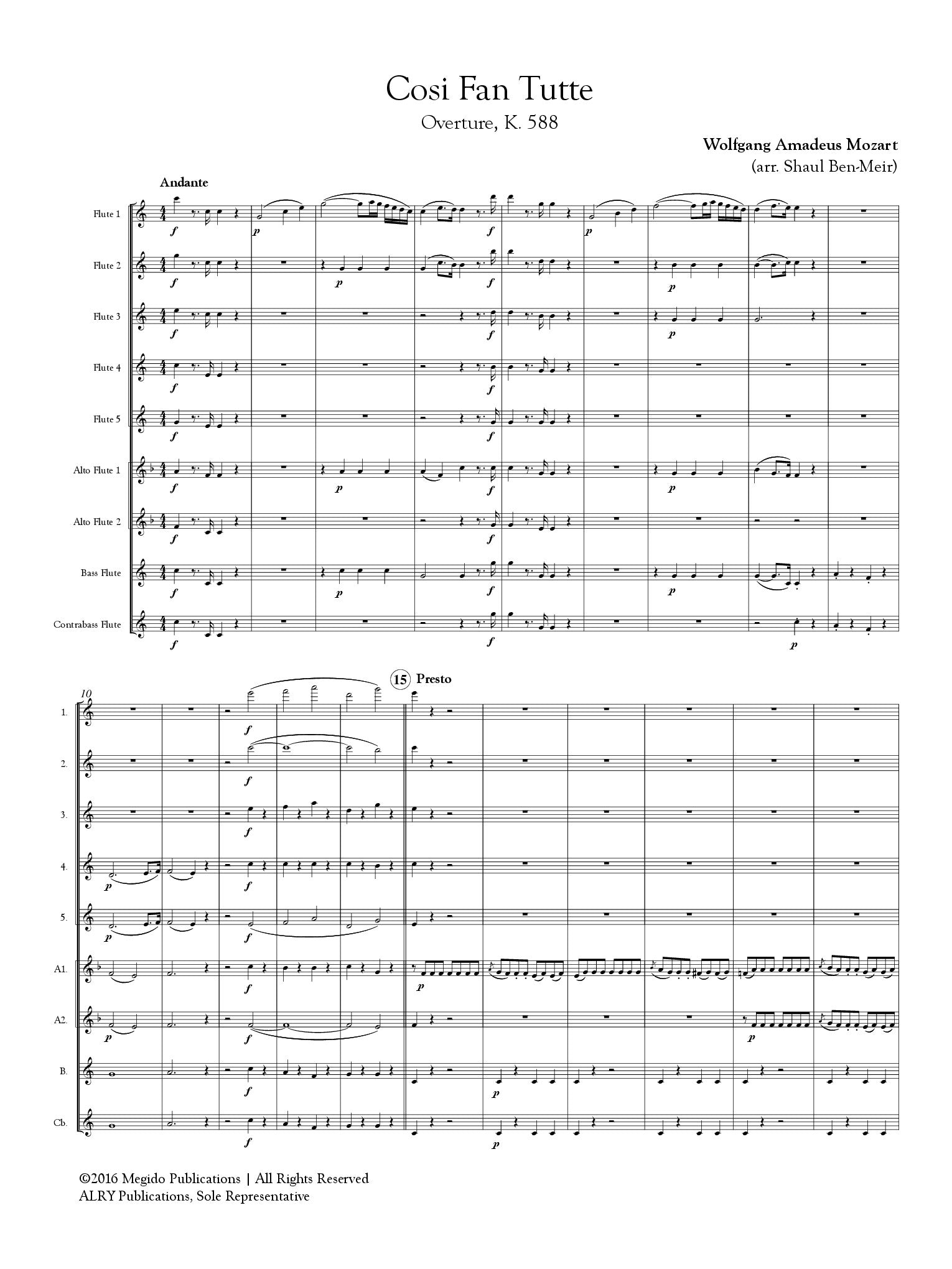 Mozart, WA :: Cosi Fan Tutte Overture, K. 588
