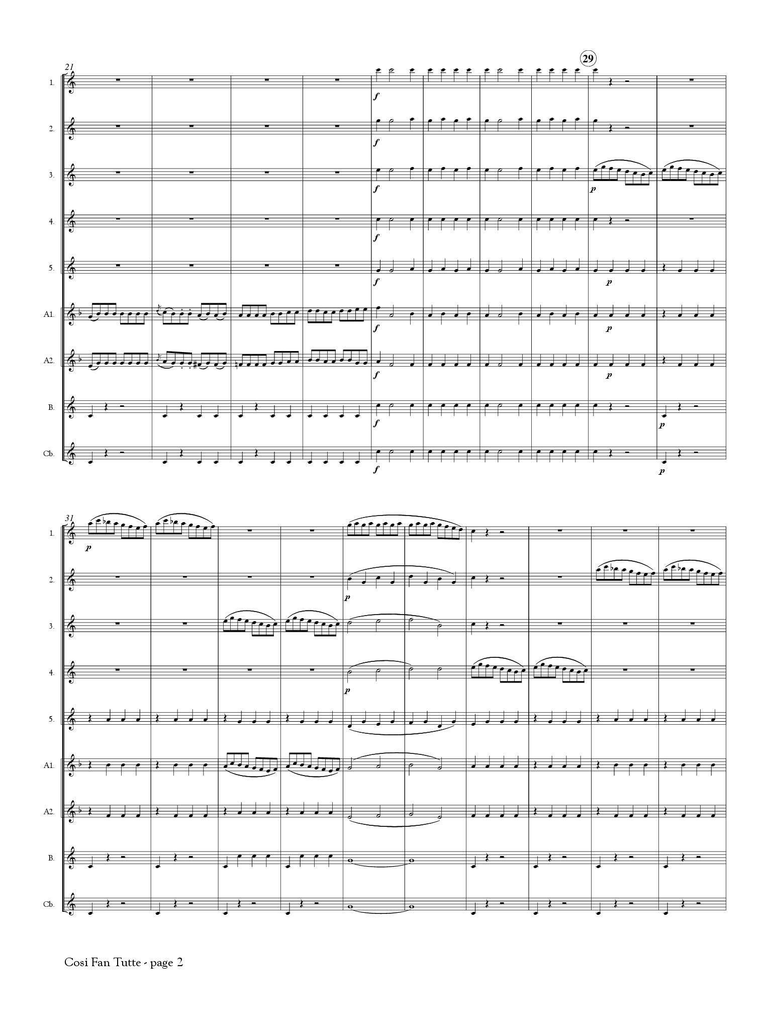 Mozart, WA :: Cosi Fan Tutte Overture, K. 588