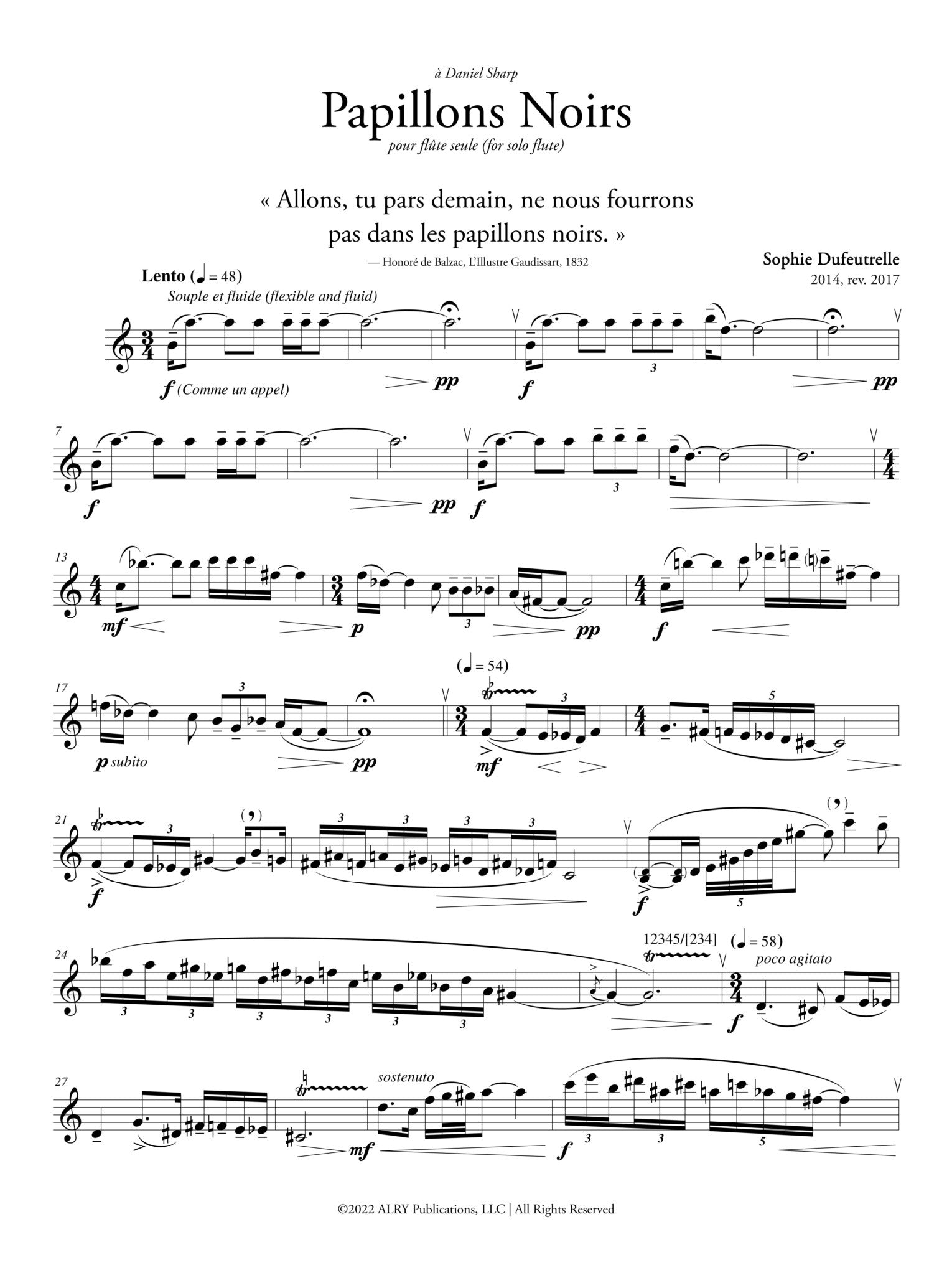 Dufeutrelle, S :: Papillons Noirs
