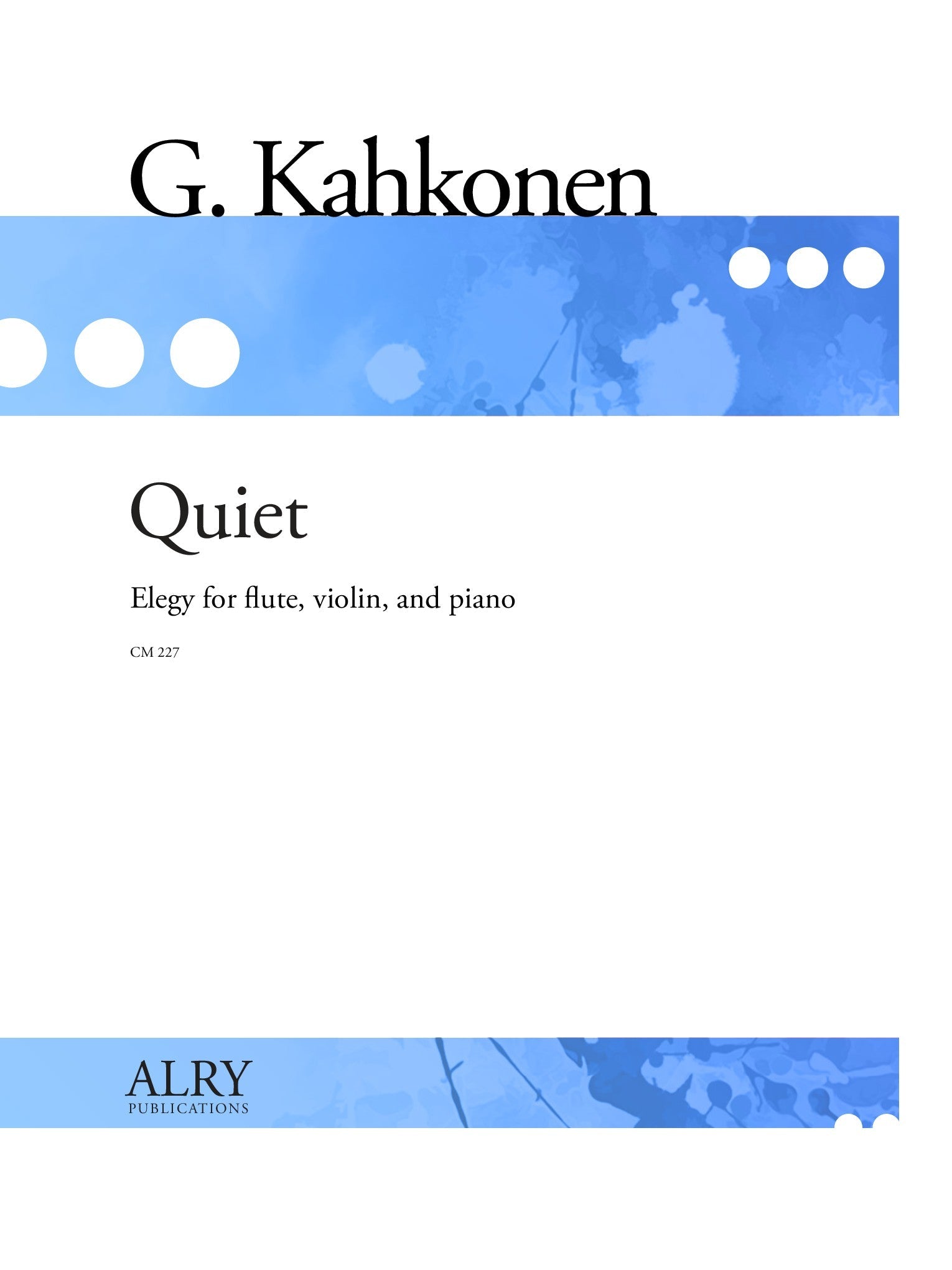 Kahkonen, G :: Quiet