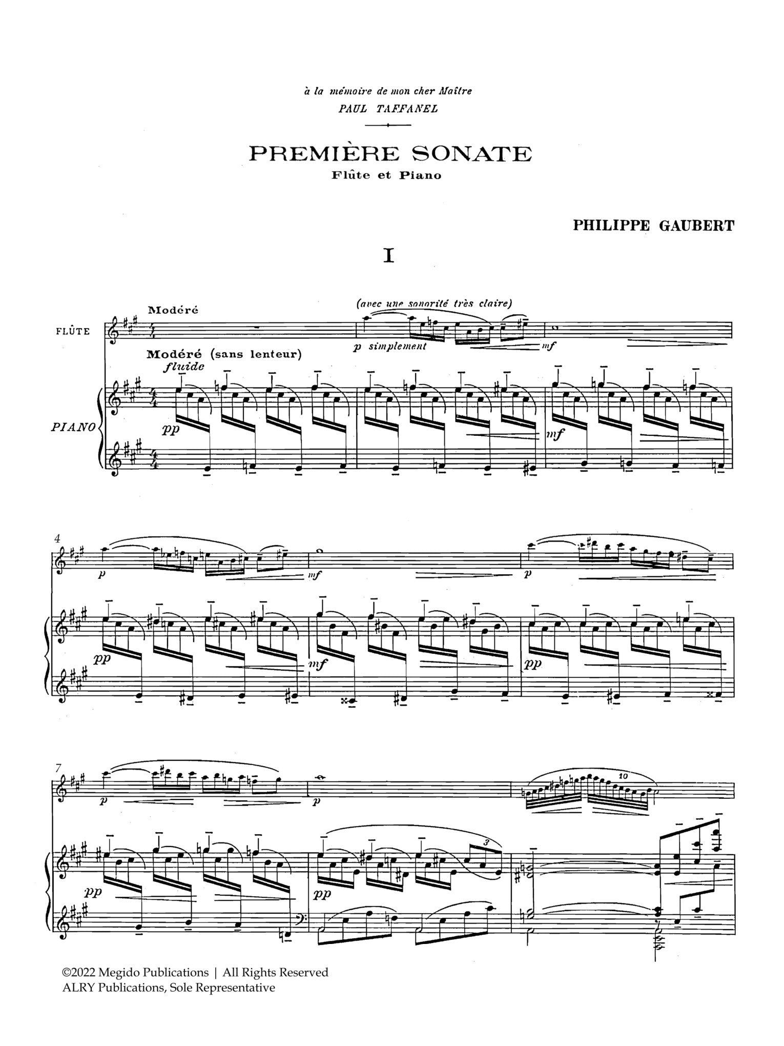 Gaubert, P :: Sonata No. 1