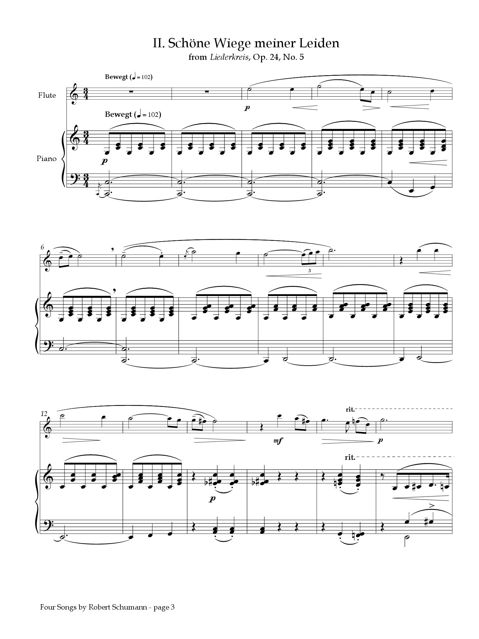 Schumann, R :: Four Songs
