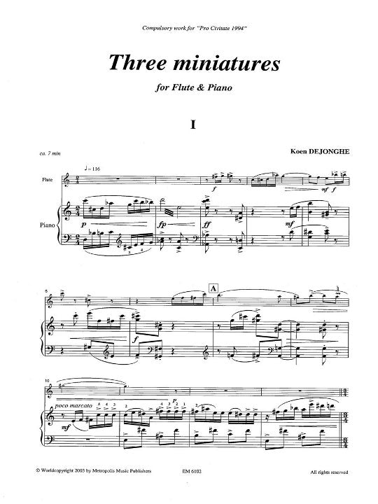 Dejonghe, K :: 3 Miniatures