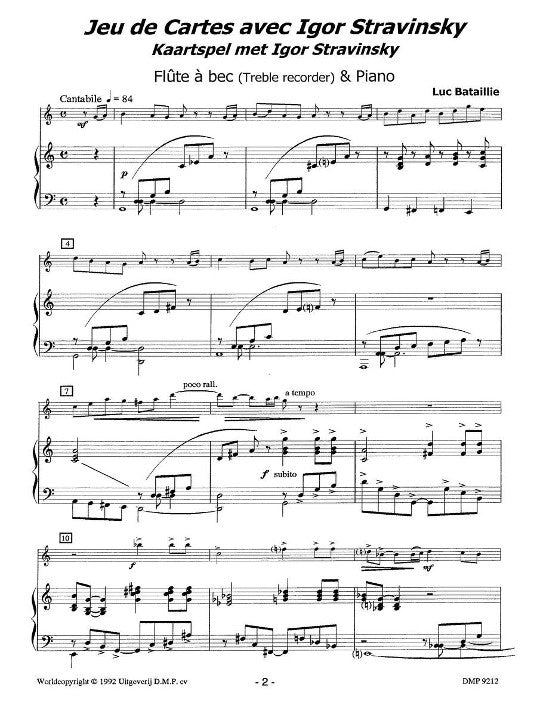 Bataillie, L :: Jeu de Cartes avec Igor Stravinsky [Card Game with Igor Stravinsky]