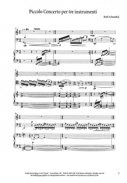 Schonthal, R :: Piccolo Concerto