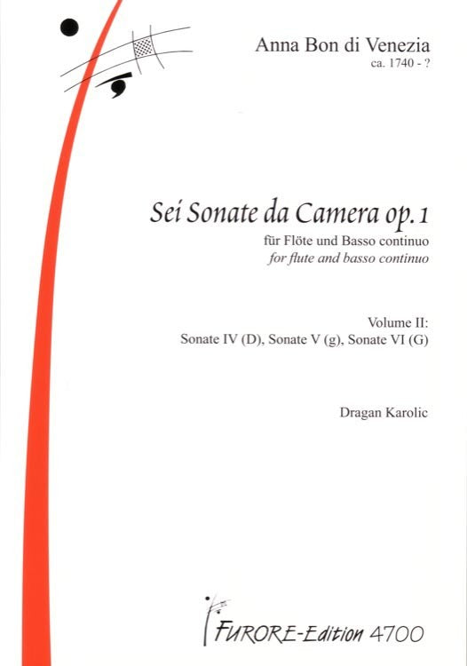 Bon, A :: Sei Sonate da Camera [Six Sonatas da Camera] Op. 1 - Volume 2