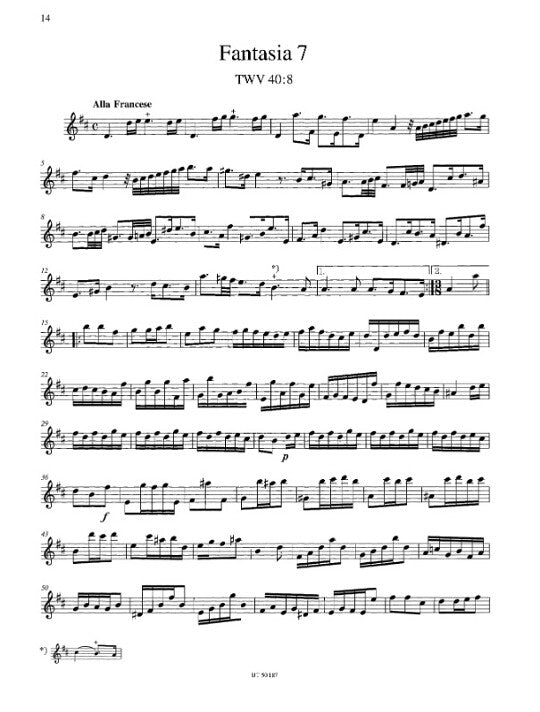 Telemann, GP :: Fantasien fur Flote solo [Fantasies for Flute solo]