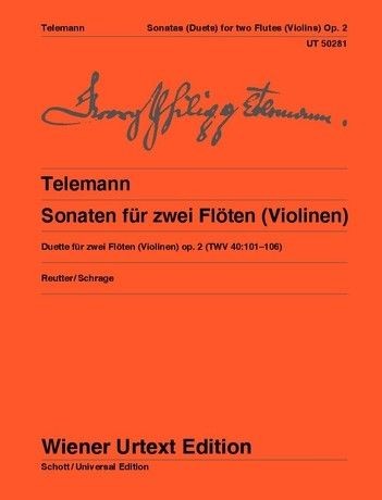 Telemann, G :: Sonaten fur zwei Floten (Violinen) op. 2