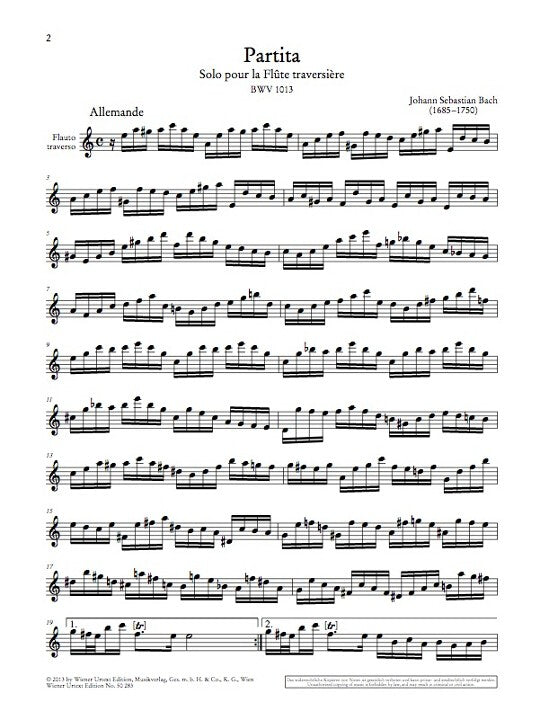 Bach, JS :: Partita fur Flote Solo