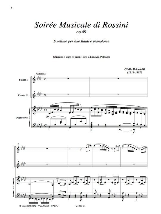 Briccialdi, G :: Soiree Musicale di Rossini