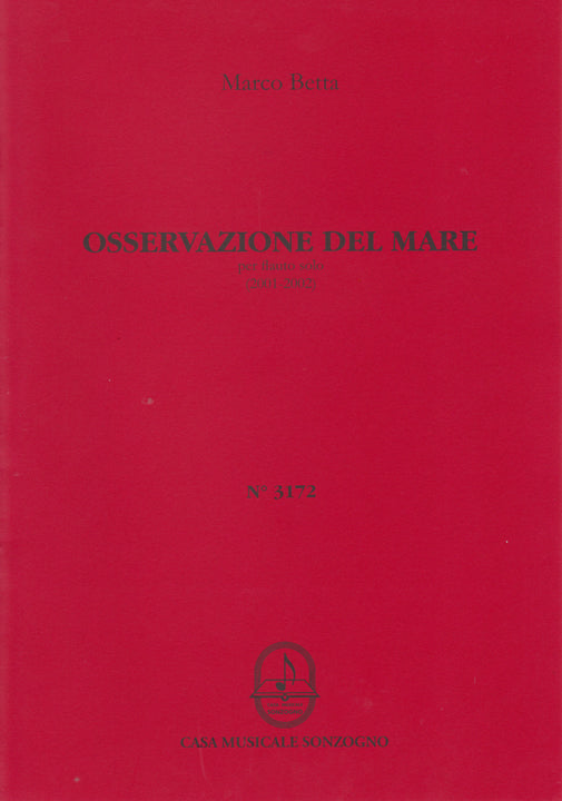 Betta, M :: Osservazione del mare [Observation of the Sea]