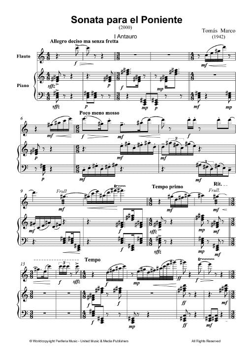 Marco, T :: Sonata para el Poniente [Sonata for the West]