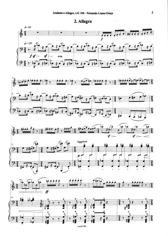 Lopes-Graca, F :: Andante e Allegro, LG 104