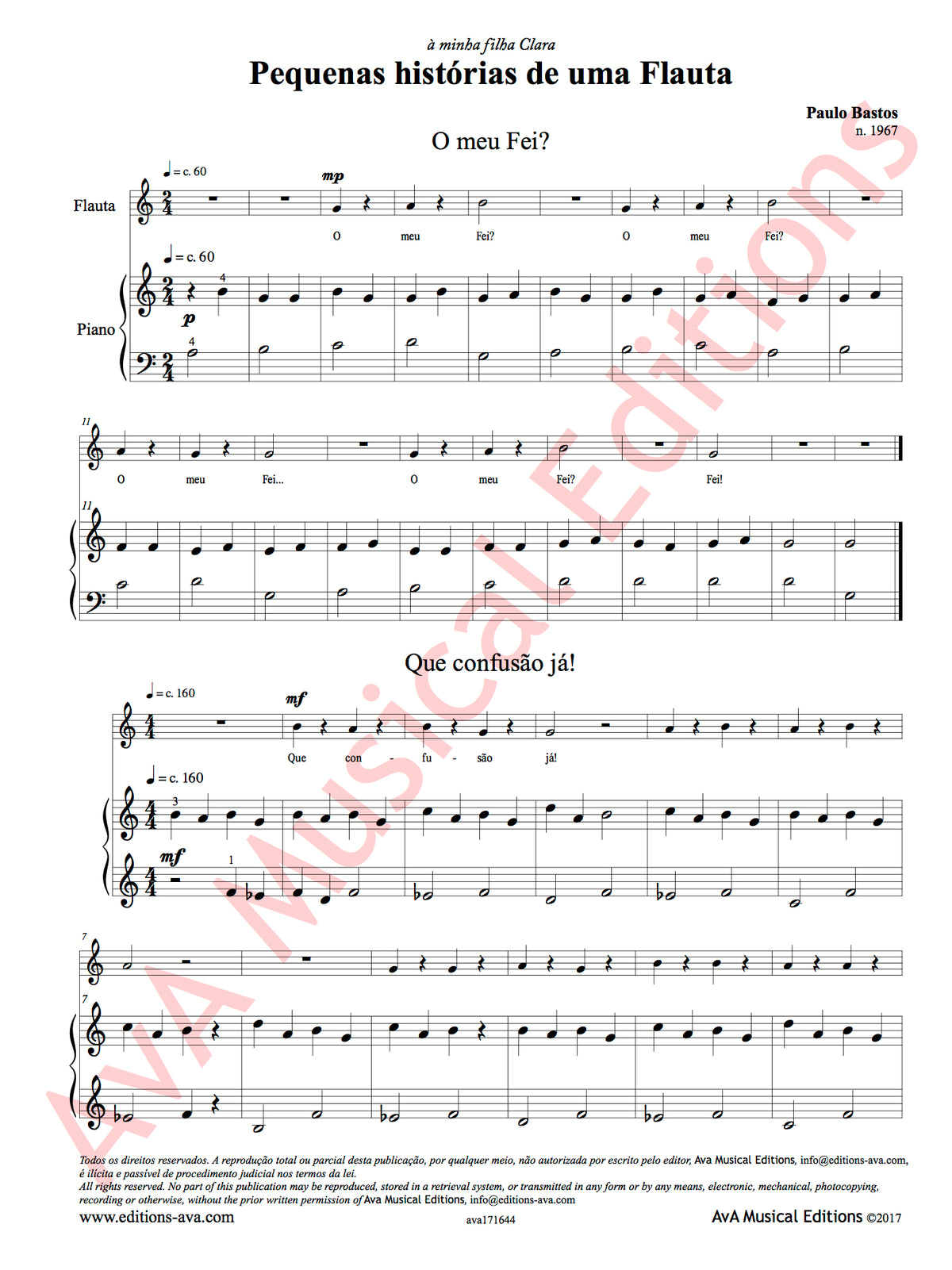 Bastos, P :: Pequenas historias de uma Flauta [Little Stores of a Flute]