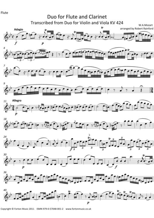 Mozart, WA :: Duo KV 423