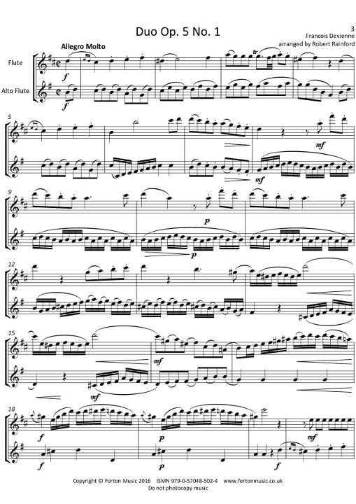 Devienne, F :: Duo Opus 5: No. 1