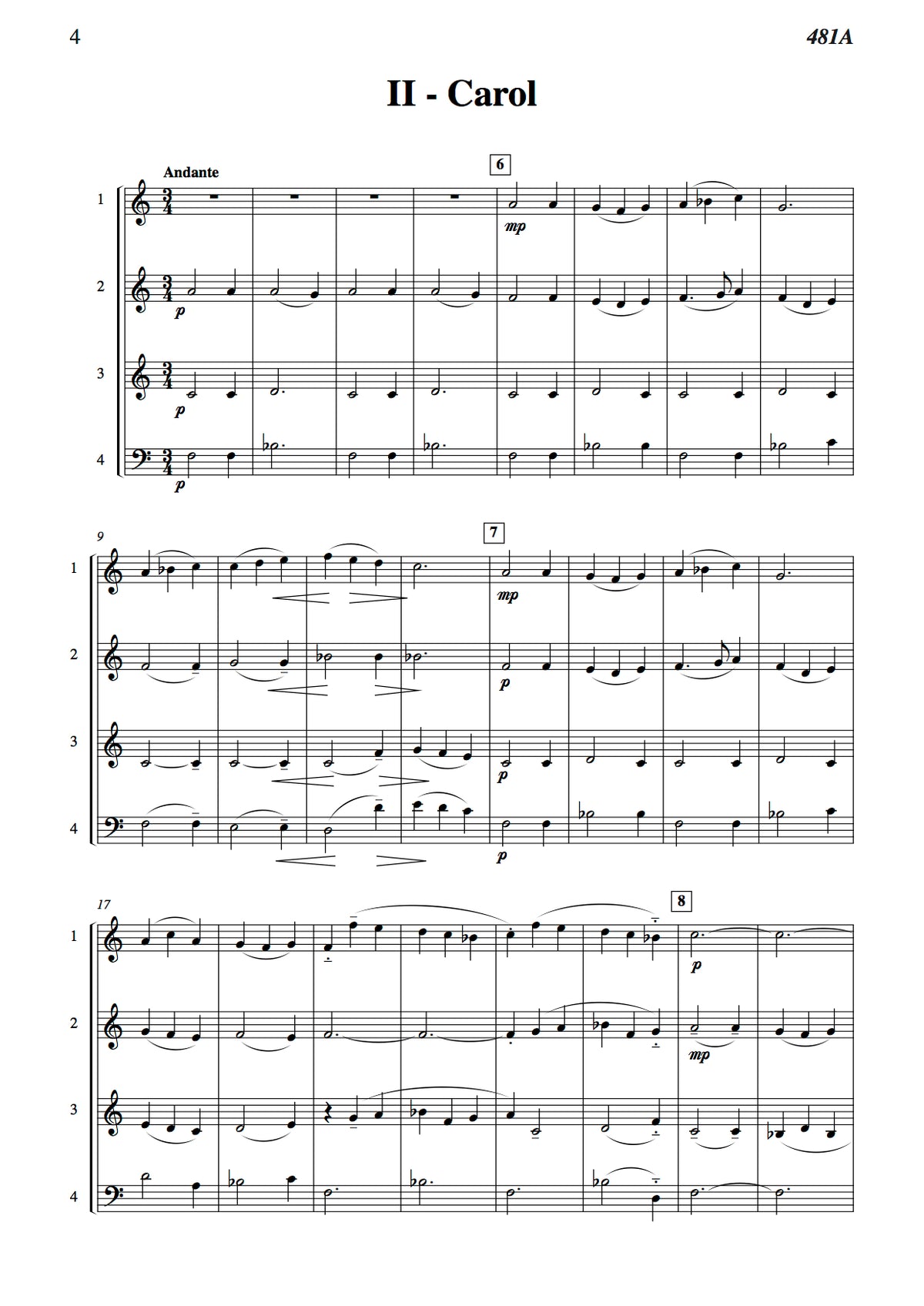 Wiggins, C :: Three of a Kind for Flexible Quartet