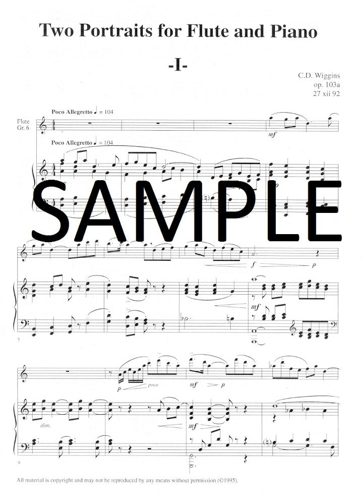 Wiggins, C :: Two Portraits op. 103a