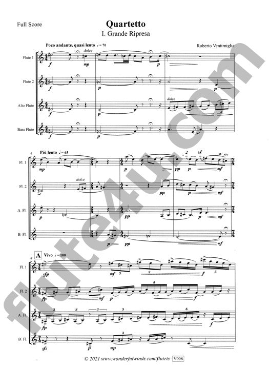Ventimiglia, R :: Quartetto