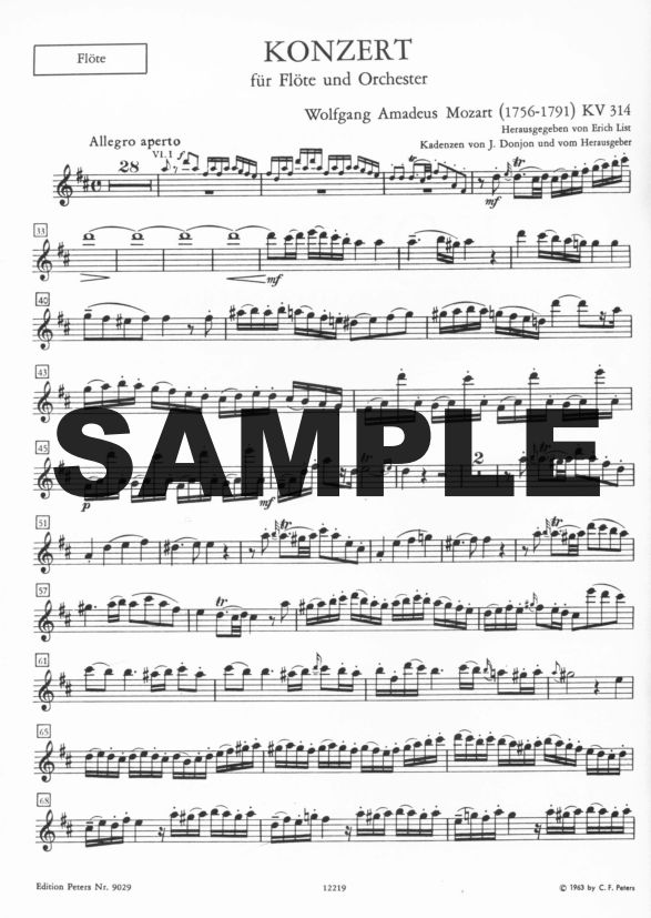 Mozart, WA :: Konzert D-Dur [Concerto in D Major] KV 314