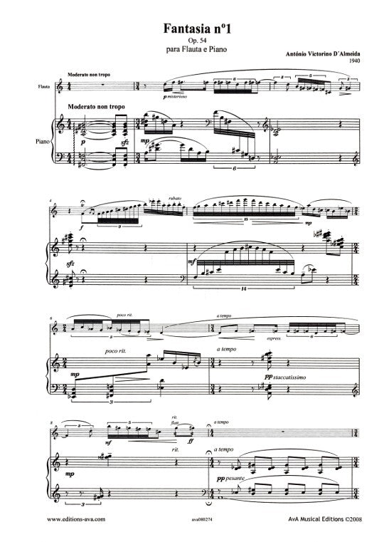 d'Almeida, AV :: Fantasia No. 1, Op. 54