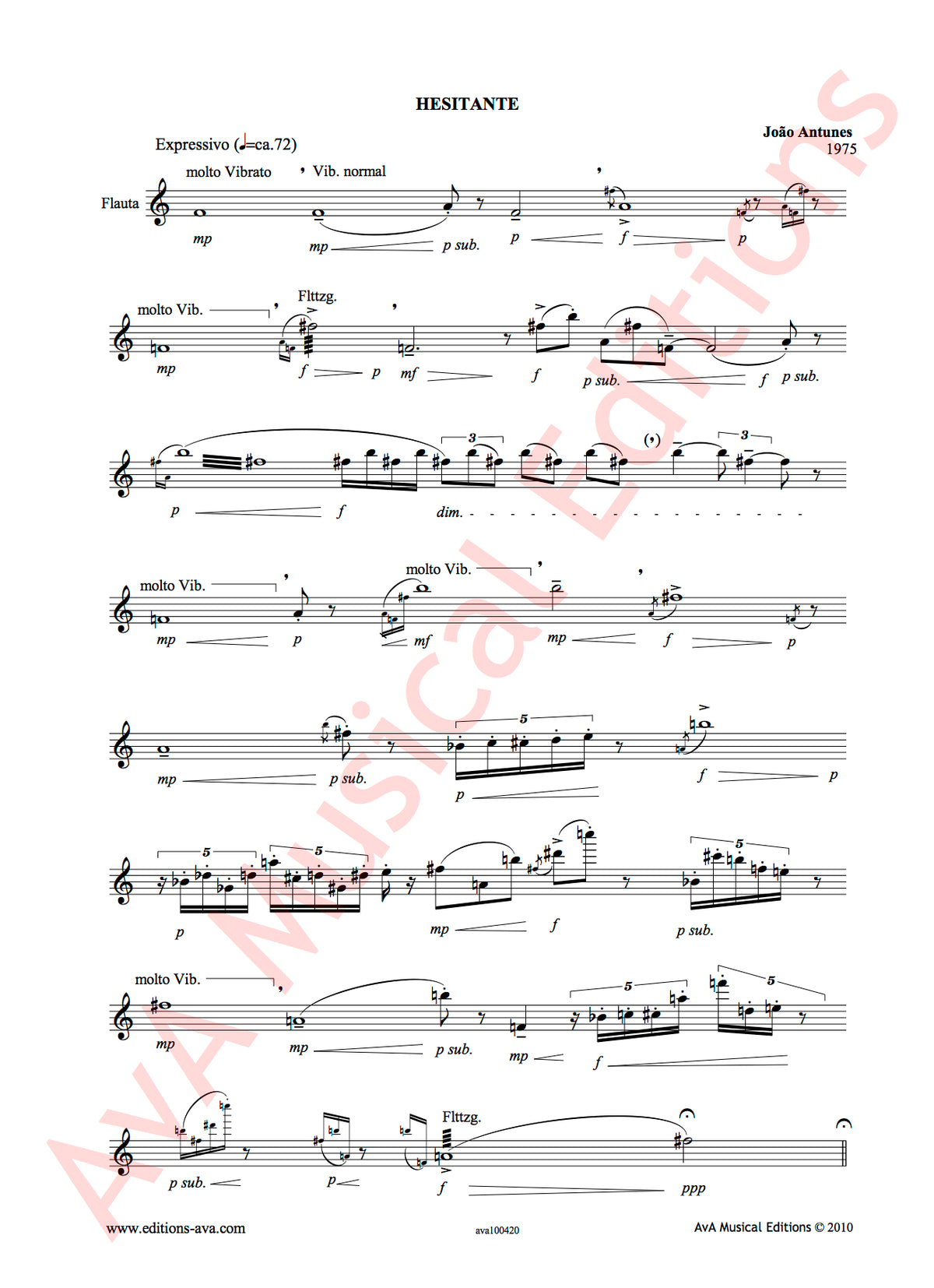 Antunes, J :: Hesitante - Confiante