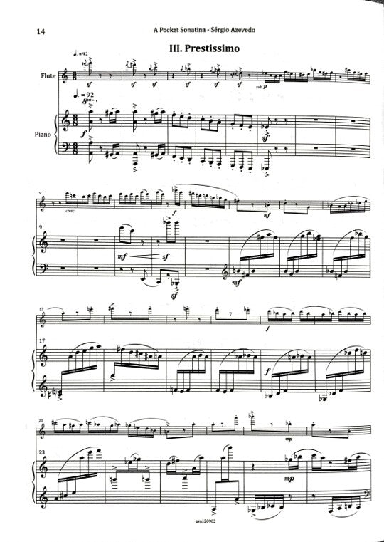 Azevedo, S :: A Pocket Sonatina