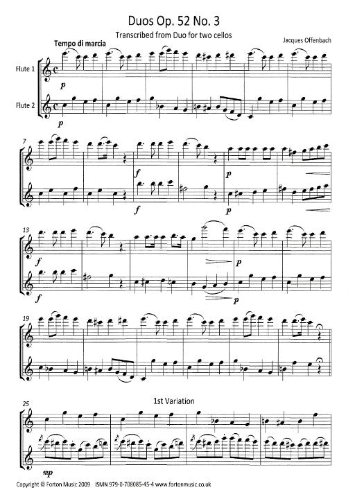 Offenbach, J :: Duos: Opus 52, No. 3