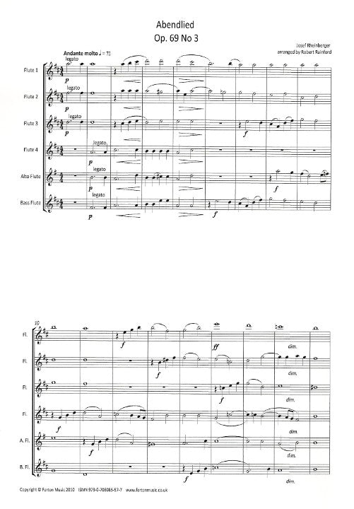Rheinberger, J :: Abendlied, Op. 69 No. 3