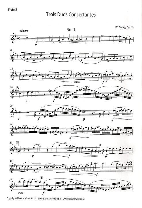 Ferling, W :: Trois Duos Concertantes, Opus 36