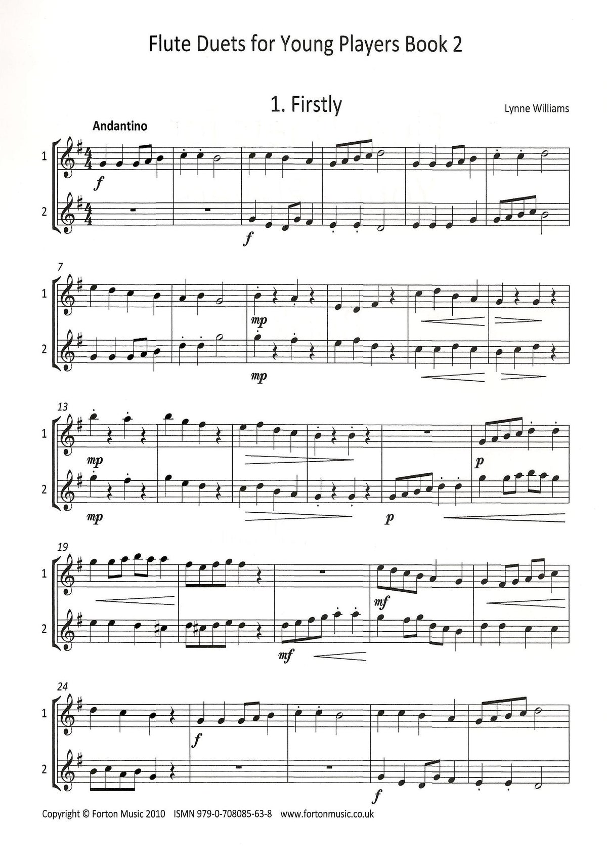 Williams, L :: Flute Duets for Young Players - Book 2