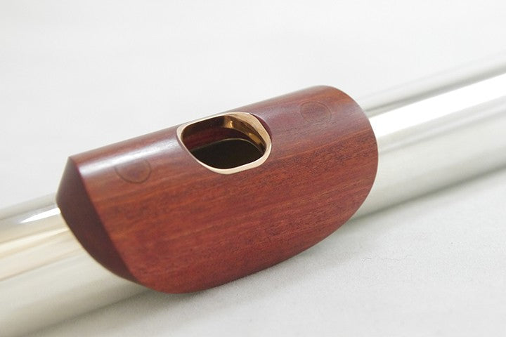 Mancke Flute Headjoint - Sterling Silver/Pink Ivory Lip and Riser
