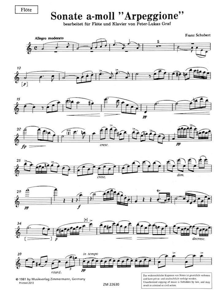 Schubert, F :: Sonate a-moll 'Arpeggione' [Sonata in A minor 'Arpeggione']