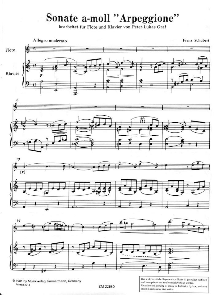 Schubert, F :: Sonate a-moll 'Arpeggione' [Sonata in A minor 'Arpeggione']