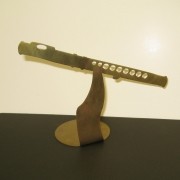Brass Flute Instrument Statue