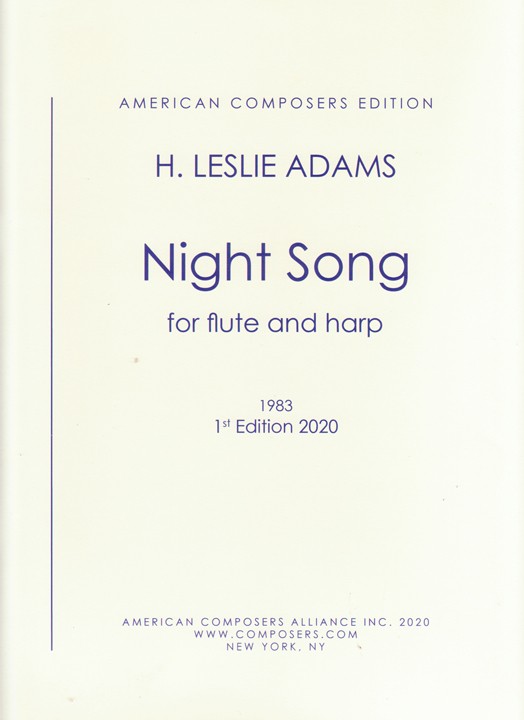 Adams, HL :: Night Song