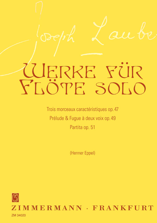 Lauber, J :: Werke fur Flote Solo [Works for Solo Flute]