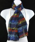 Scarf - Multi Color Music Notes