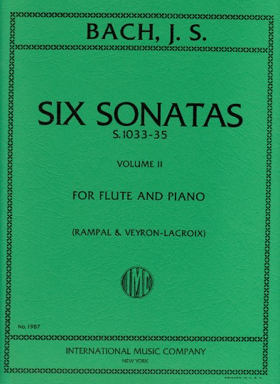 Bach, JS :: Six Sonatas S. 1033-1035 Volume II