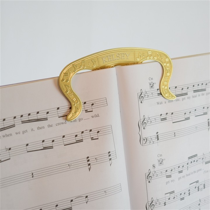Music and Page Holder (Embossed Brass)