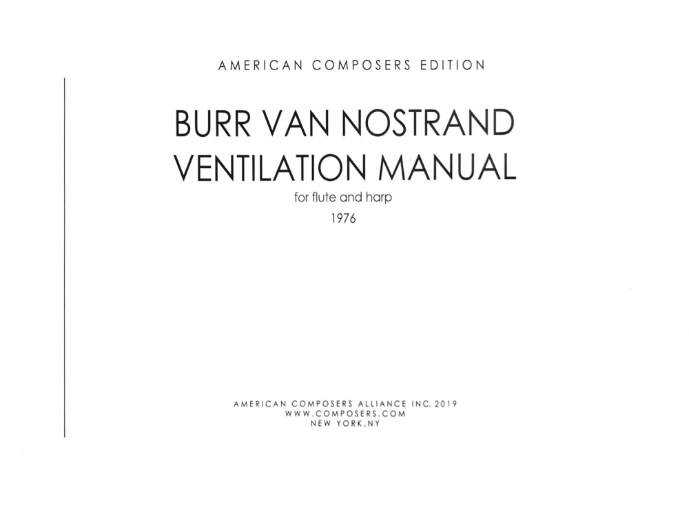 Van Nostrand, B :: Ventilation Manual