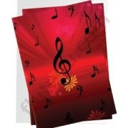 Note Card - Treble Clef and Flowers