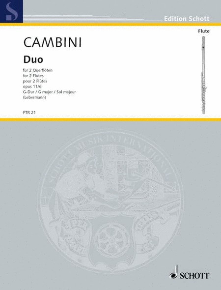 Cambini, G :: Duo G-Dur [Duo in G Major] op. 11, No. 6