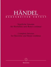Handel, GF :: Samtliche Sonaten fur Blockflote [Complete Sonatas for Recorder]