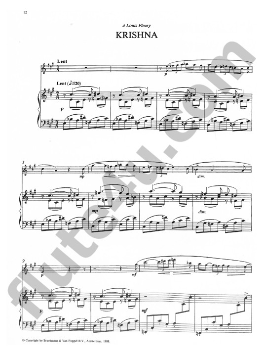 Joueurs de flûte op Albert   flute and piano 9790001154109 27 4 Pieces Roussel 