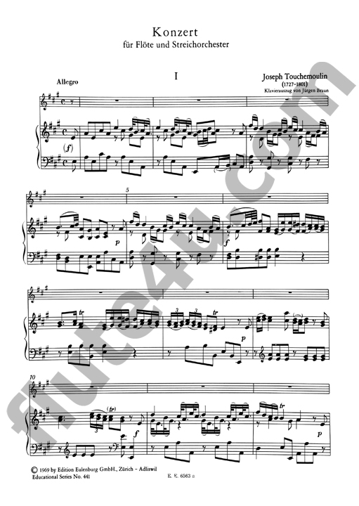 Touchemoulin, J :: Flute Concerto in A major