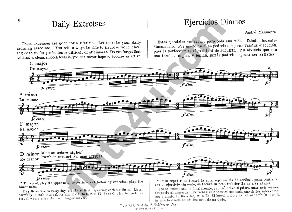 Maquarre, A :: Daily Exercises for the Flute