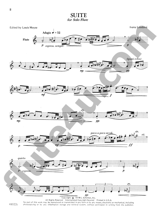 Loudova, I :: Suite for Solo Flute